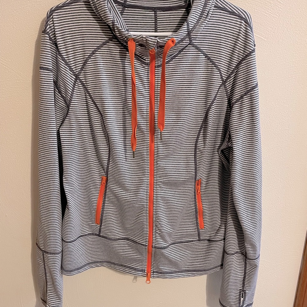 Zella Tahnee Striped Zip up Hoodie XL
